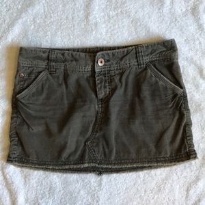 American Eagle Brown Corduroy Mini Skirt